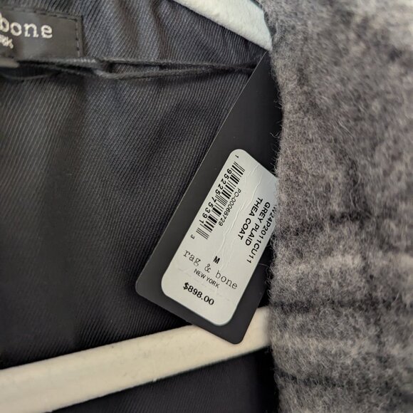 Rag & Bone, Thea Wool-Blend Coat, Grey-Plaid - Picture 5 of 5